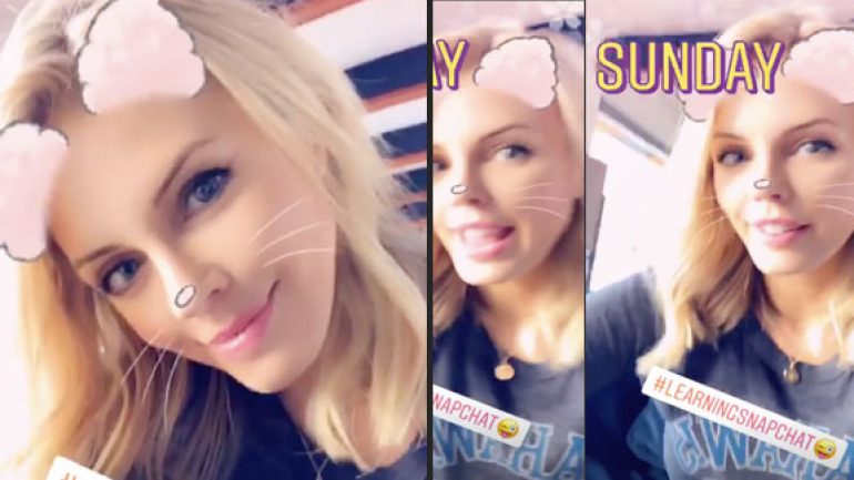 Sarah Jio snapchat kullanmaya başladı