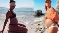 Müge Boz hamile bikinili pozu ile olay yarattı