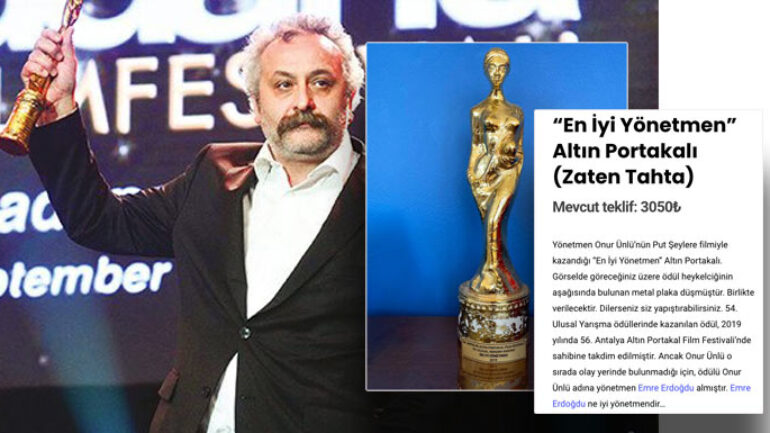 Onur Ünlü Altın Portakal ödülünü satıyor