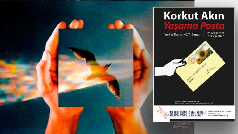 Korkut Akın yeni yıl kartları Yaşama Posta sergisinde