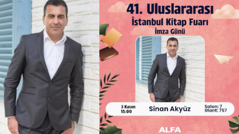 Sinan Akyüz imza günü İstanbul Kitap Fuarı’nda bugün